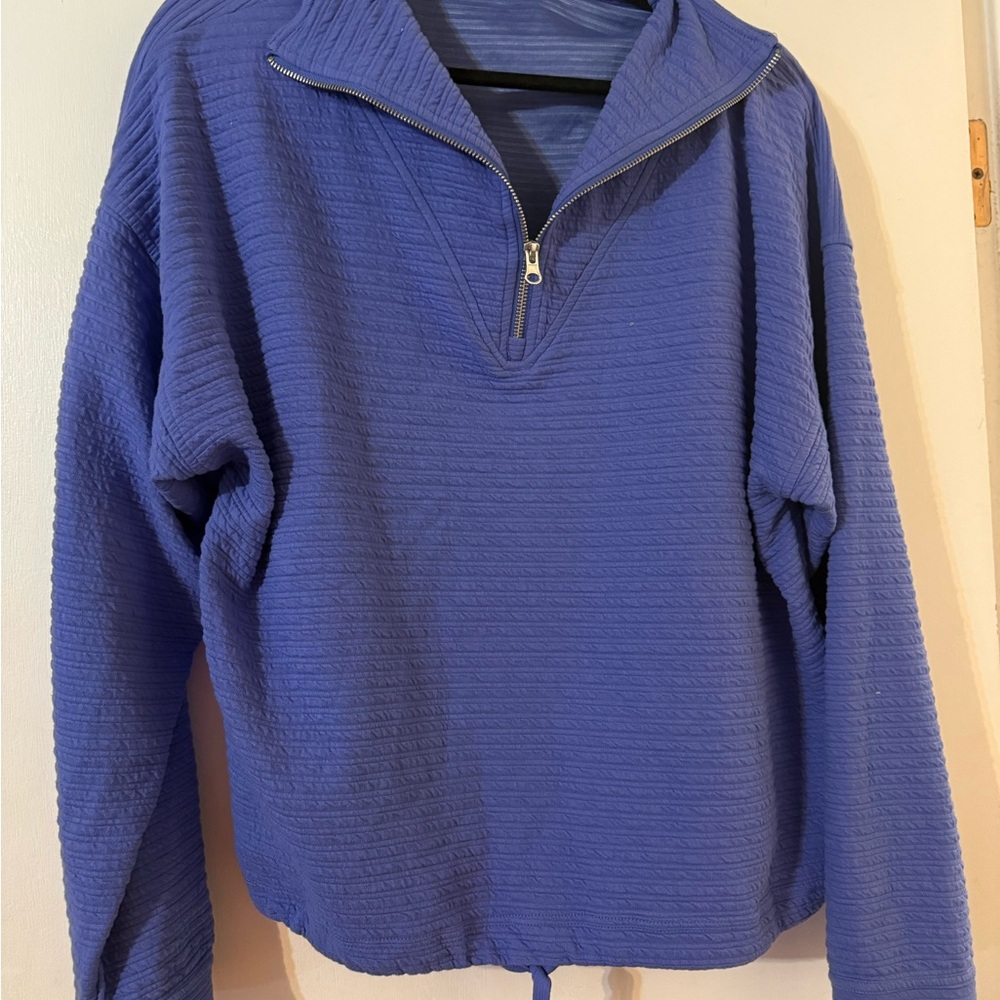 Kensie Women's‎ Blue Half-Zip Sweatshirt